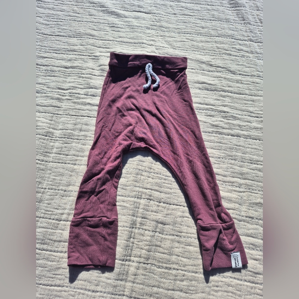 North Kinder Small Shop Bamboo And Cotton Burgundy Lounge Pants 2T
